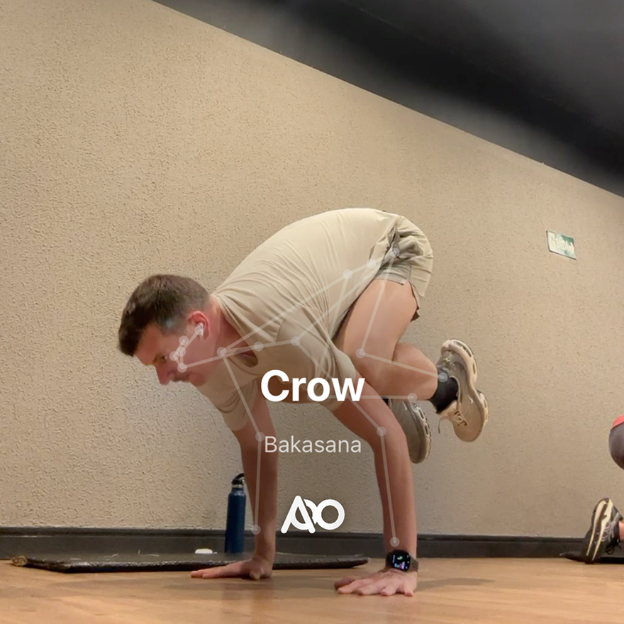 Eight Angle detecting Crow pose during practice